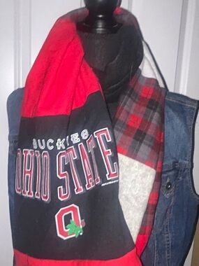 Ohio State scarf Buckeyes flannel